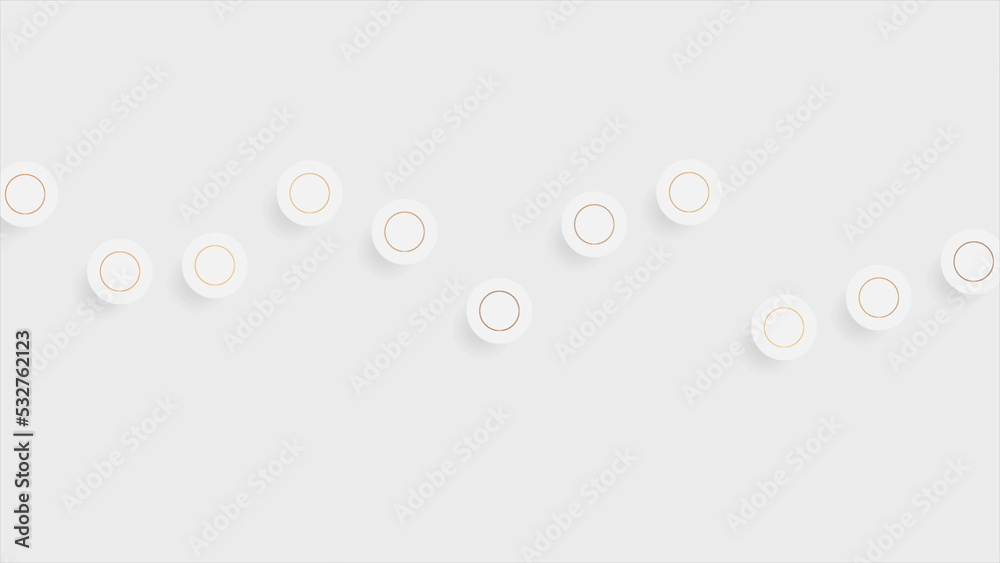 Minimal grey and bronze circles abstract background