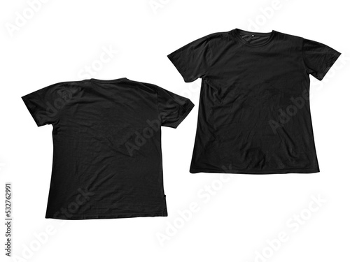 black t shirt isolated