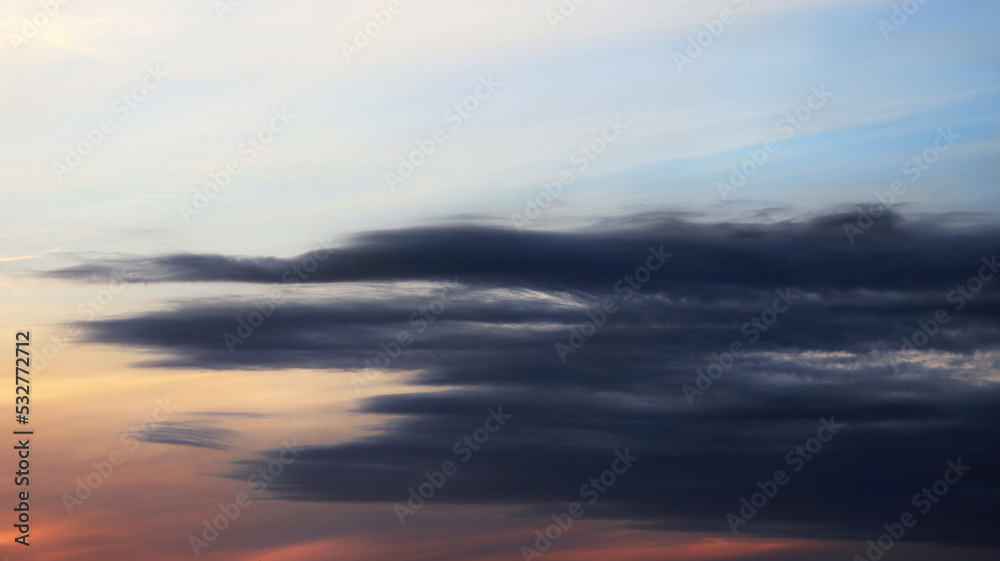 Cloud in sunset sky Cloud in sunset sky