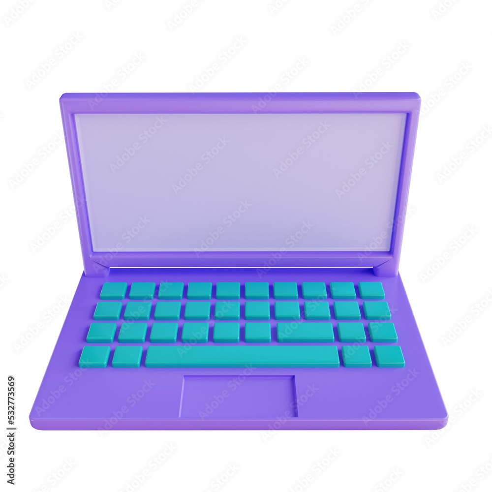 3D Illustration Laptop 3D Illustration Laptop