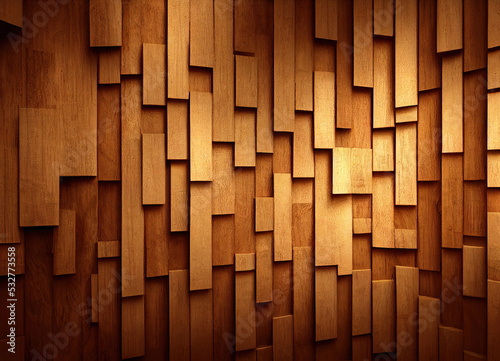 Wooden background with vertical rectangular shapes