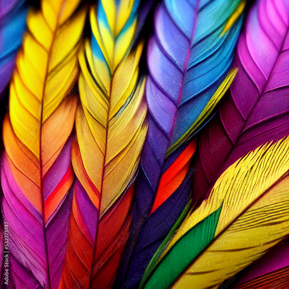 fairy birds of multi-colored feathers as a background fairy birds of multi-colored feathers as a background