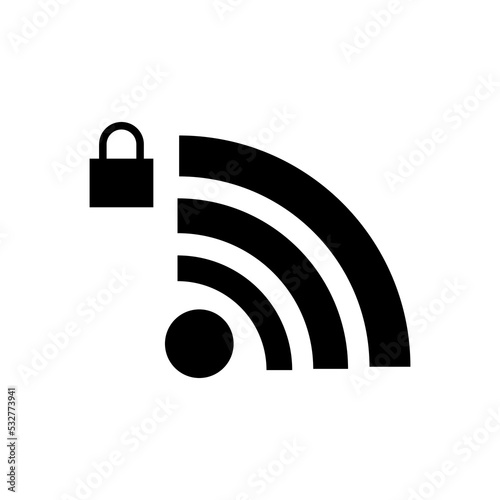 Graphic flat wi-fi icon for your design and website