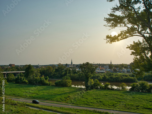 Bird's eye view of the Town of Fredericksburg and Rappahannock River