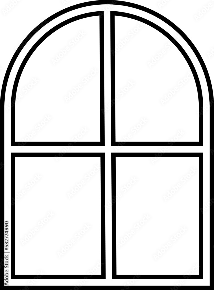 Graphic flat window icon for your design and website Graphic flat window icon for your design and website