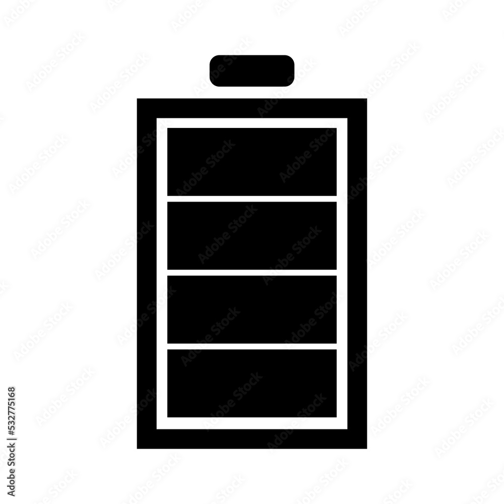 Battery icon with a black style that is suitable for your modern business Battery icon with a black style that is suitable for your modern business