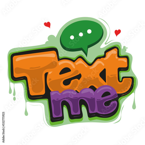 sticker Text Me