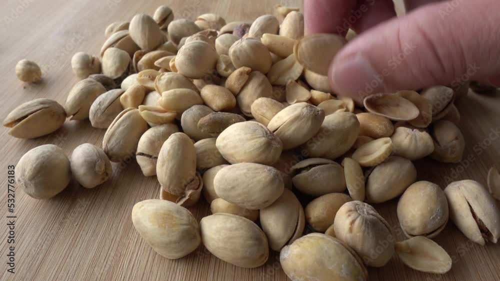pistachio nuts on a table