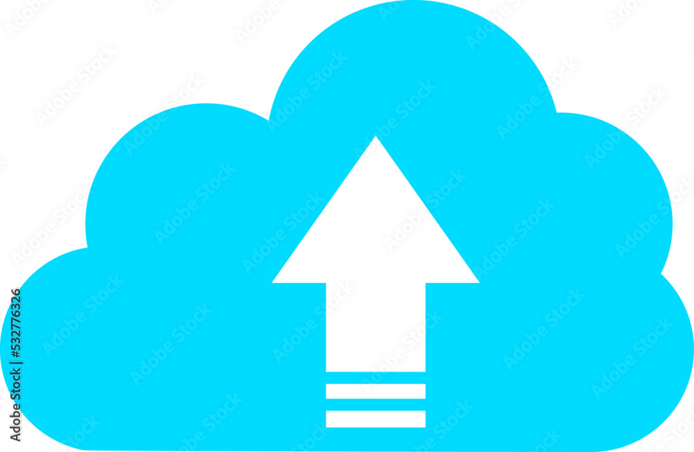 simple cloud upload illustration material simple cloud upload illustration material