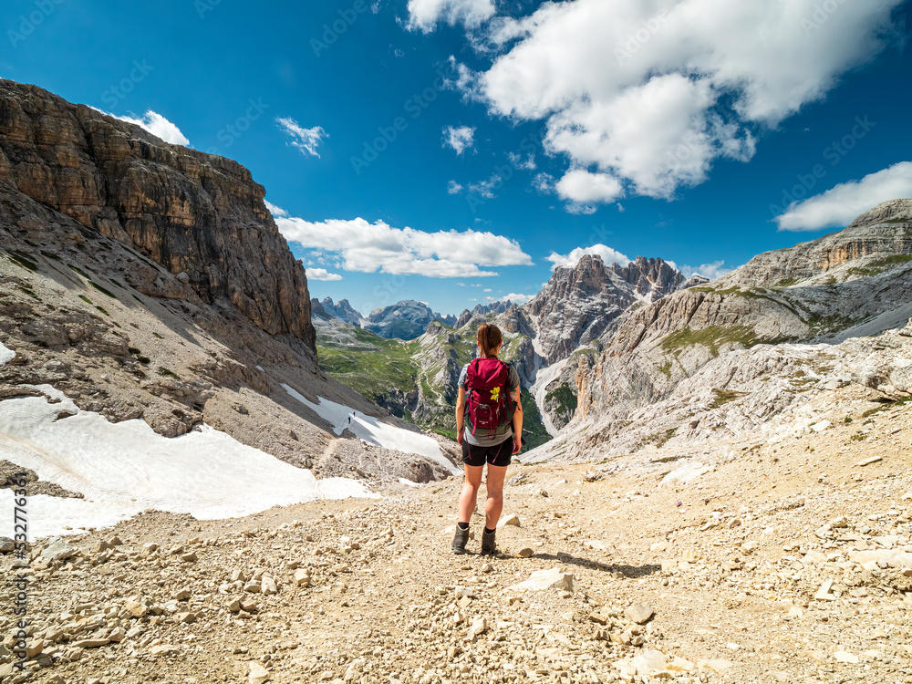 Fototapeta premium Hike with me through the Sexten Dolomite World of Mountains 