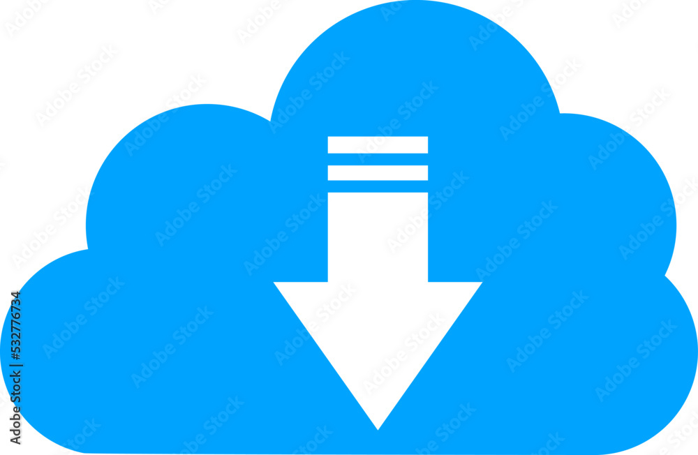 simple cloud download illustration material simple cloud download illustration material