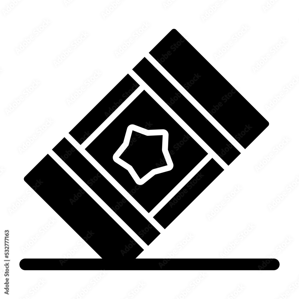 Eraser Glyph Icon Eraser Glyph Icon