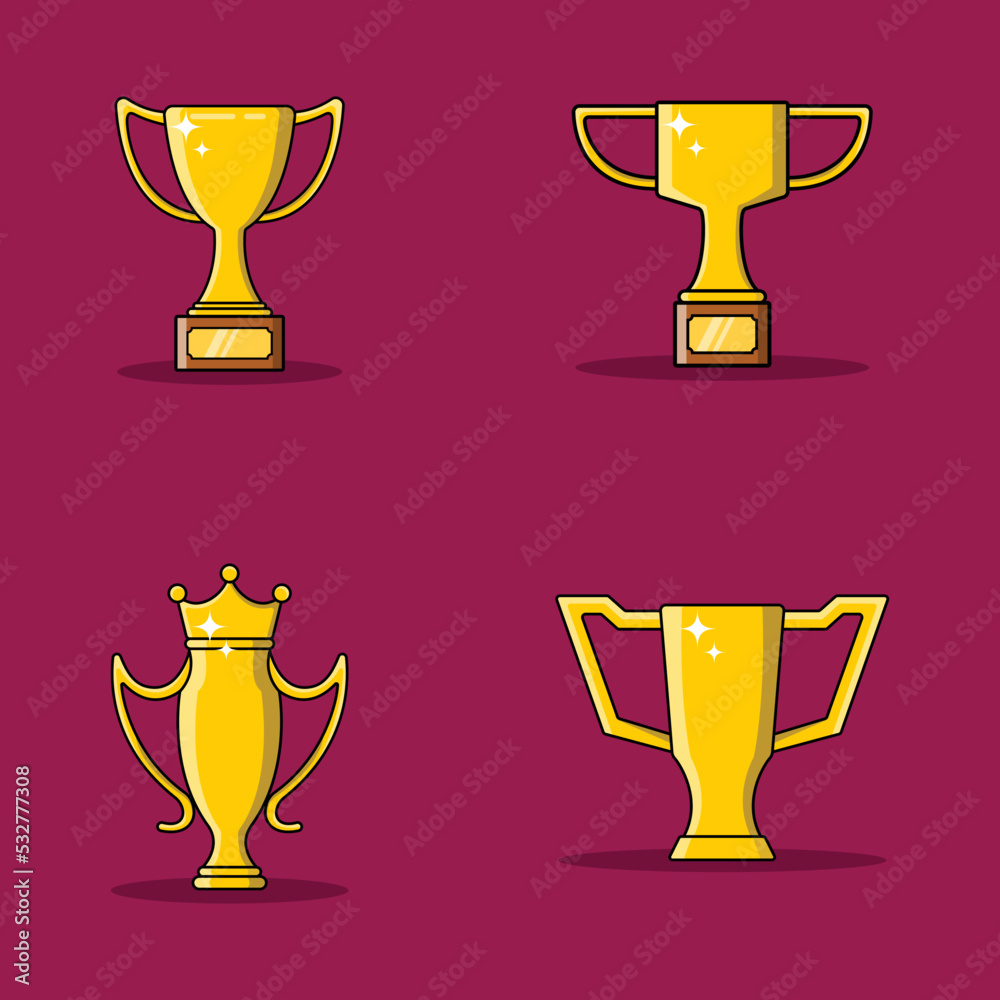 Illustration vector graphic of trophy collection. Illustration vector graphic of trophy collection.