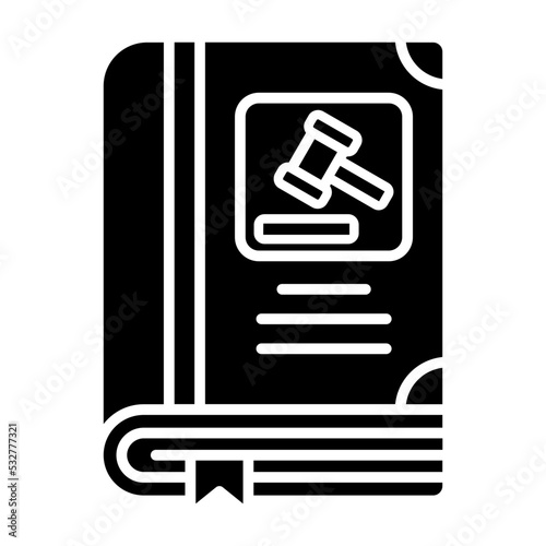 Law Book Glyph Icon