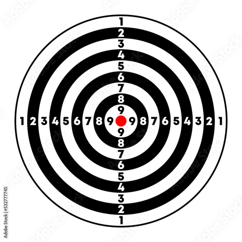 Vector target for shooting. Sport