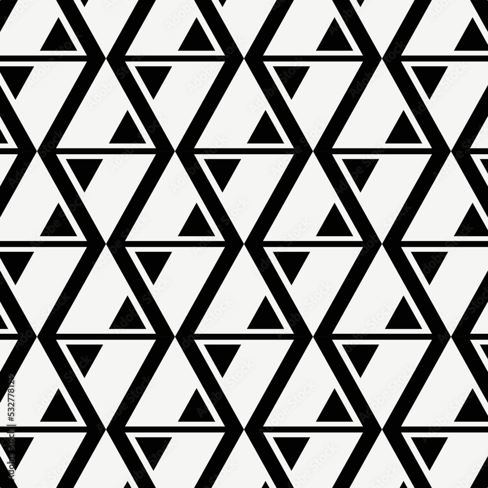 Geometric vector pattern, repeating triangle and small triangle on each ...