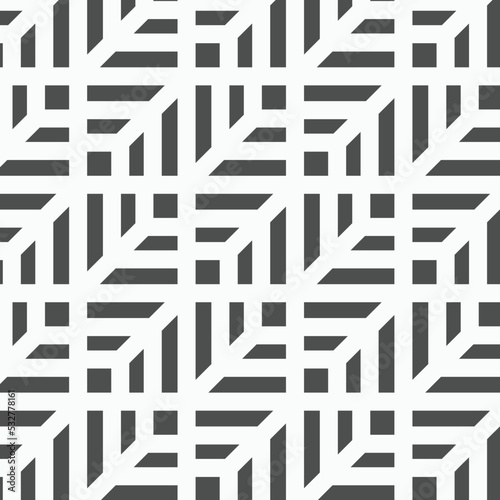Abstract stipe leaves vector pattern, repeating stripe line on square shape, pattern is clean for fabric, printing, wallpaper. Pattern is on swatches panel