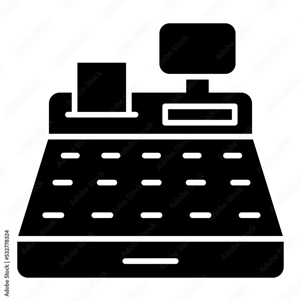 A premium download icon of cash register A premium download icon of cash register