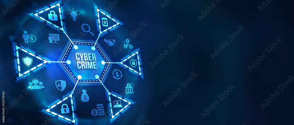 Obraz premium Internet, business, Technology and network concept. Cyber security data protection business technology privacy concept. 3d illustration