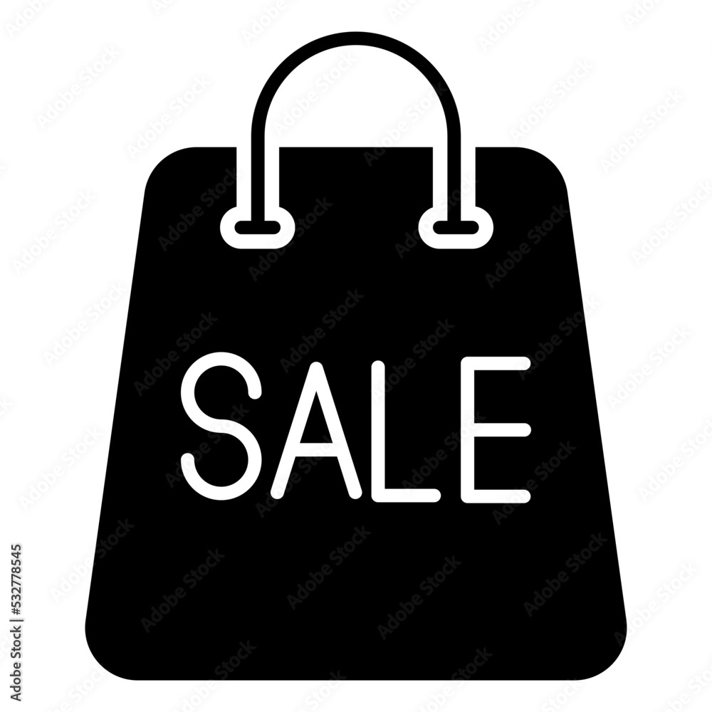 Filled design icon of shopping sale 