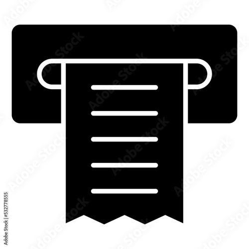 An icon design of bill, solid icon