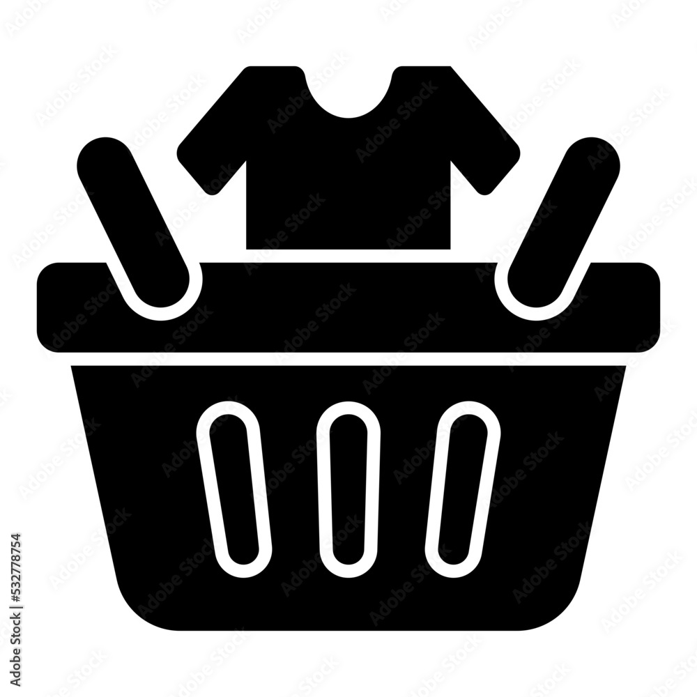 A creative design icon of shopping basket A creative design icon of shopping basket