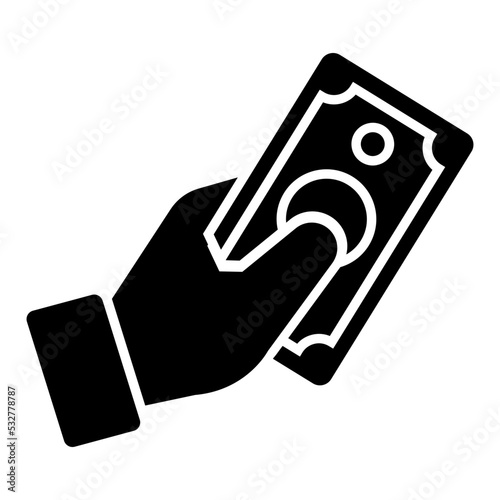 A perfect design icon of giving cash 