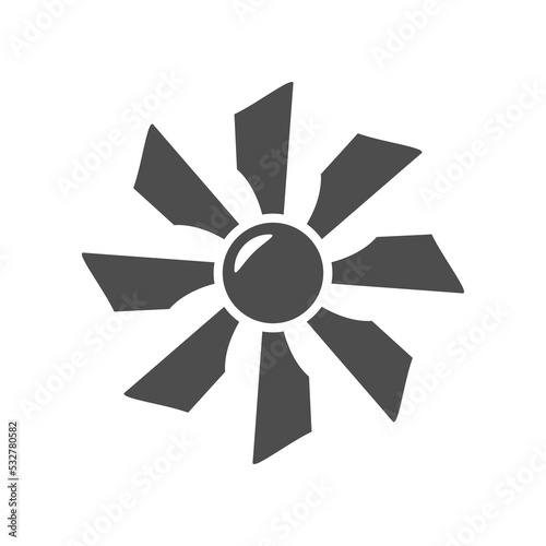 Propeller or fan glyph icon