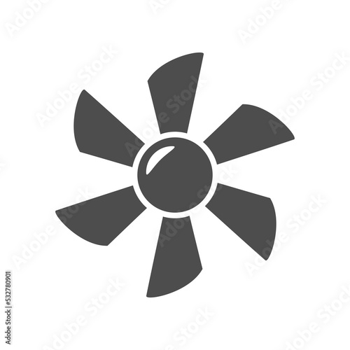 Propeller or fan glyph icon