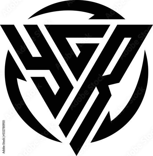 YGR letter logo with the triangle design