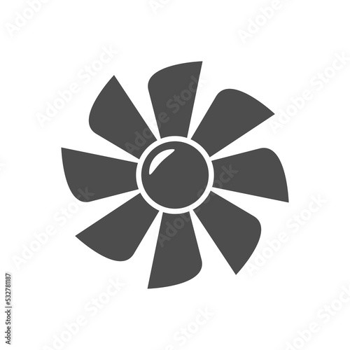 Propeller or fan glyph icon