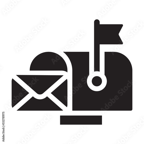 Mail box icon. Post office, Mailbox illustration