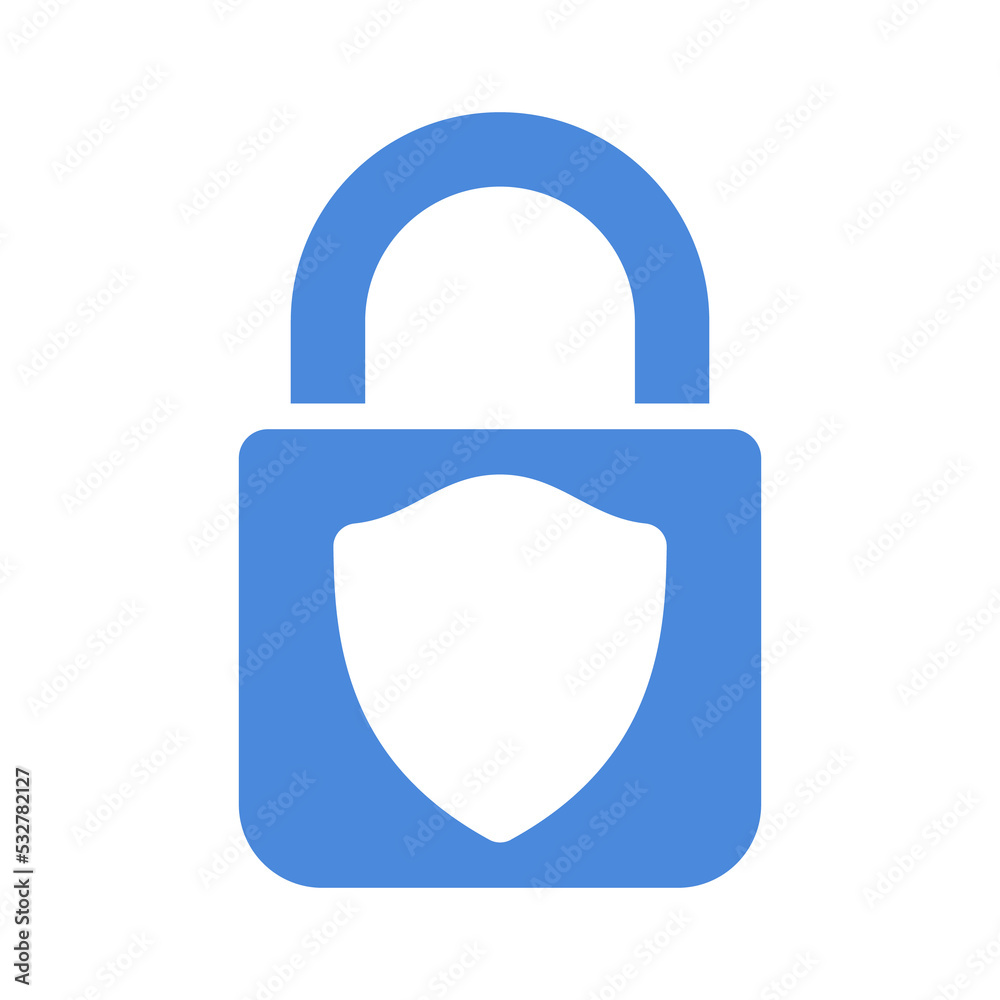 Protection icon. Lock shield illustration Protection icon. Lock shield illustration