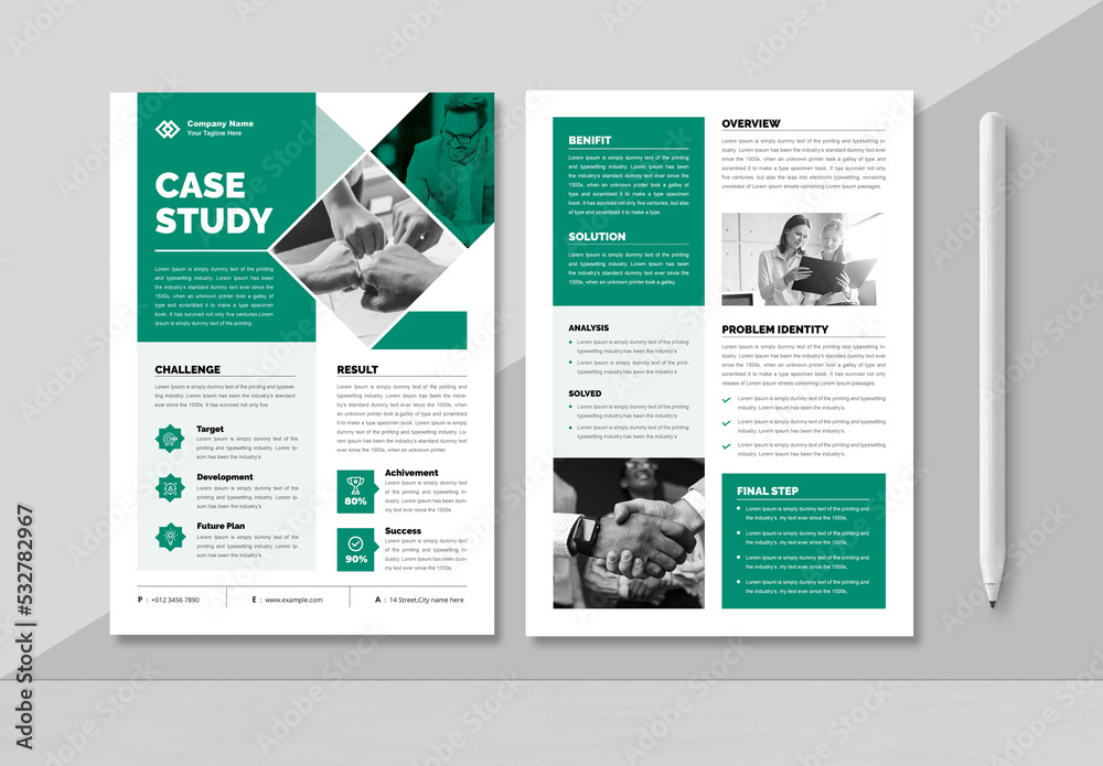 Case Study Layout Stock Template Adobe Stock