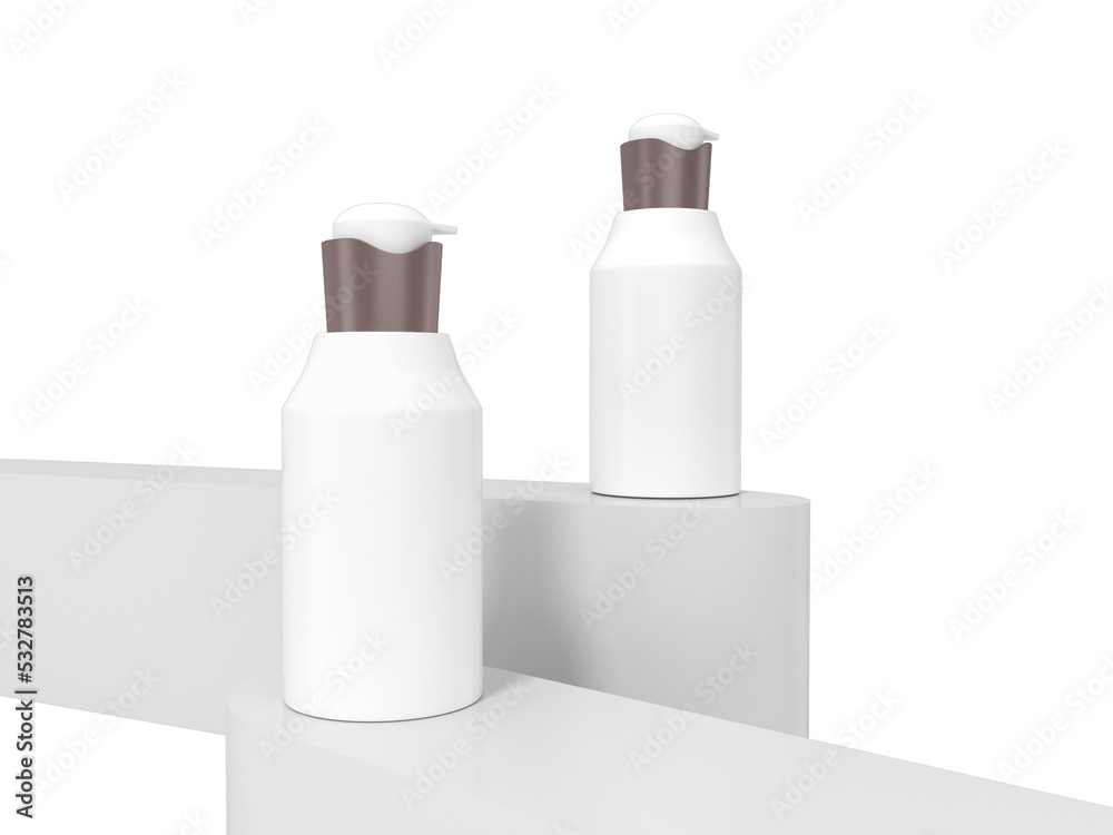 Transparent Cosmetic Lotion Bottle Image