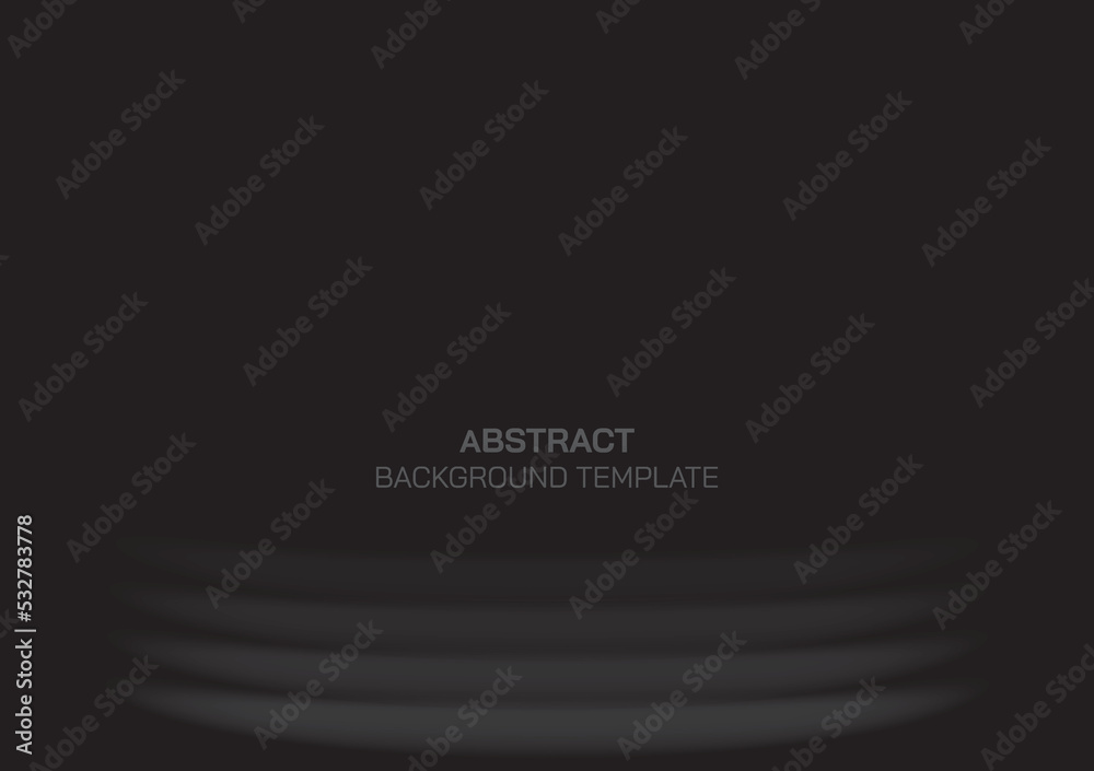Abstract lighting curve shape as a base with black background. Black ...