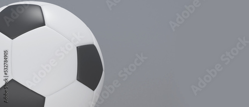 Fototapeta Naklejka Na Ścianę i Meble -  soccer ball on light gray background,football,3d rendering