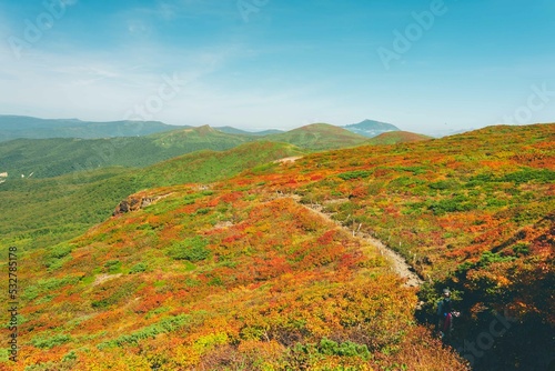 紅葉シーズンの山 © Taiki