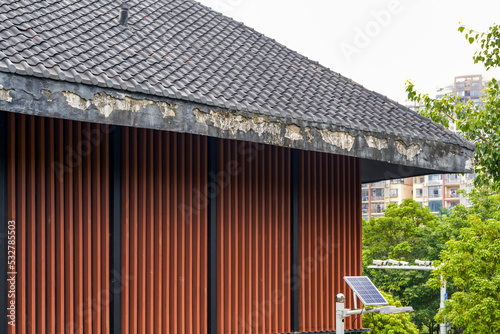 Japanese architectural style brick roof © Steve