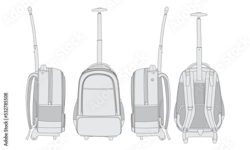 backpack troller vector