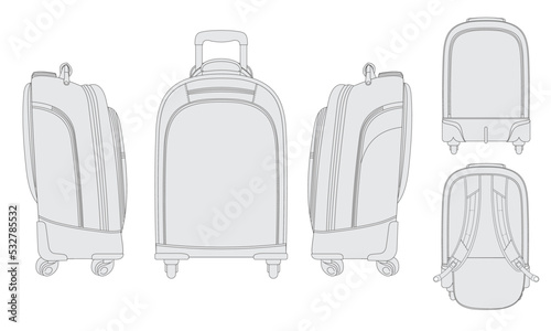 backpack troller vector