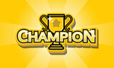 Illustration vector graphic of champion background. Perfect for celebrate the championship, etc.