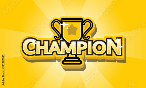 Illustration vector graphic of champion background. Perfect for celebrate the championship, etc.
