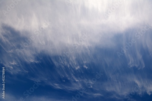 An image of the sky and haze and small clouds. Abstract photo