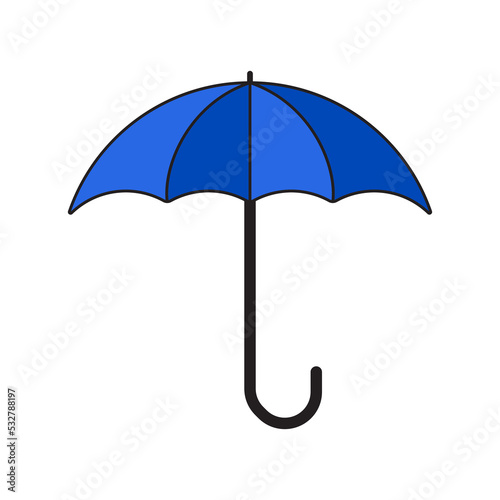 Umbrella isolated on white background.