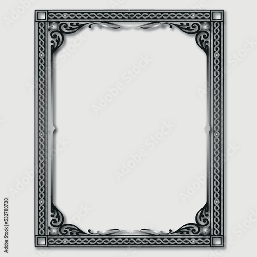 Frame, in the style of an ornament, Vector illustration eps 10, Art.
