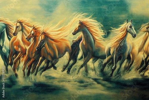 seven horse painting . Significance Of Seven Horse Painting