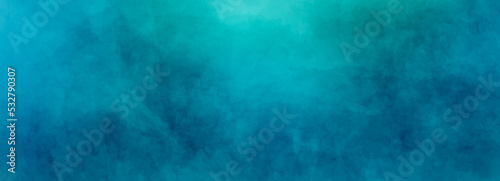 Vibrant turquoise blue green color paint background watercolor marbled paper texture with abstract stained pattern teal colored gradient textured backdrop bright abstract website header banner design