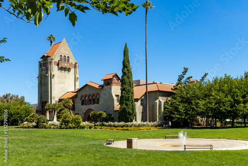 Tower Hall and Washington Square on the campus of San Jose State University.