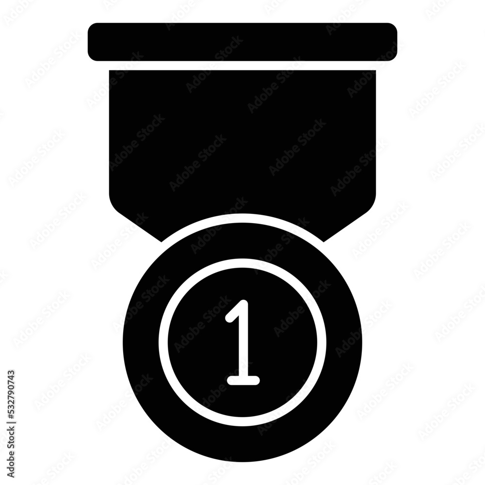 An icon design of military medal An icon design of military medal